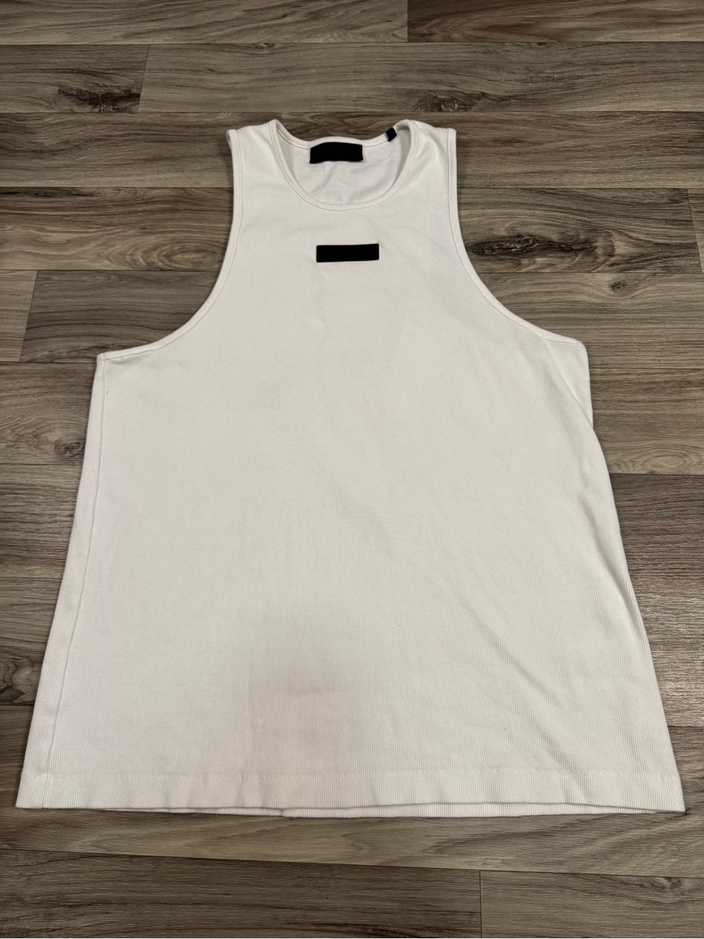 Fear of God ESSENTIALS Men's White Ribbed Tank Top Size Large